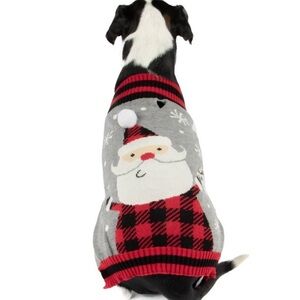 NWT Simply Dog Holiday Winter Santa Sweater Size Large
